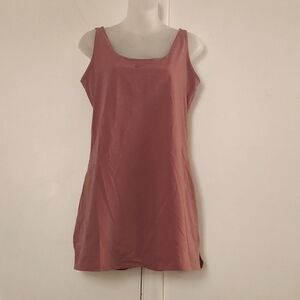 NIKE Bliss Luxe Training Dress Sz M Rust Canyon athletic Shorts Tennis